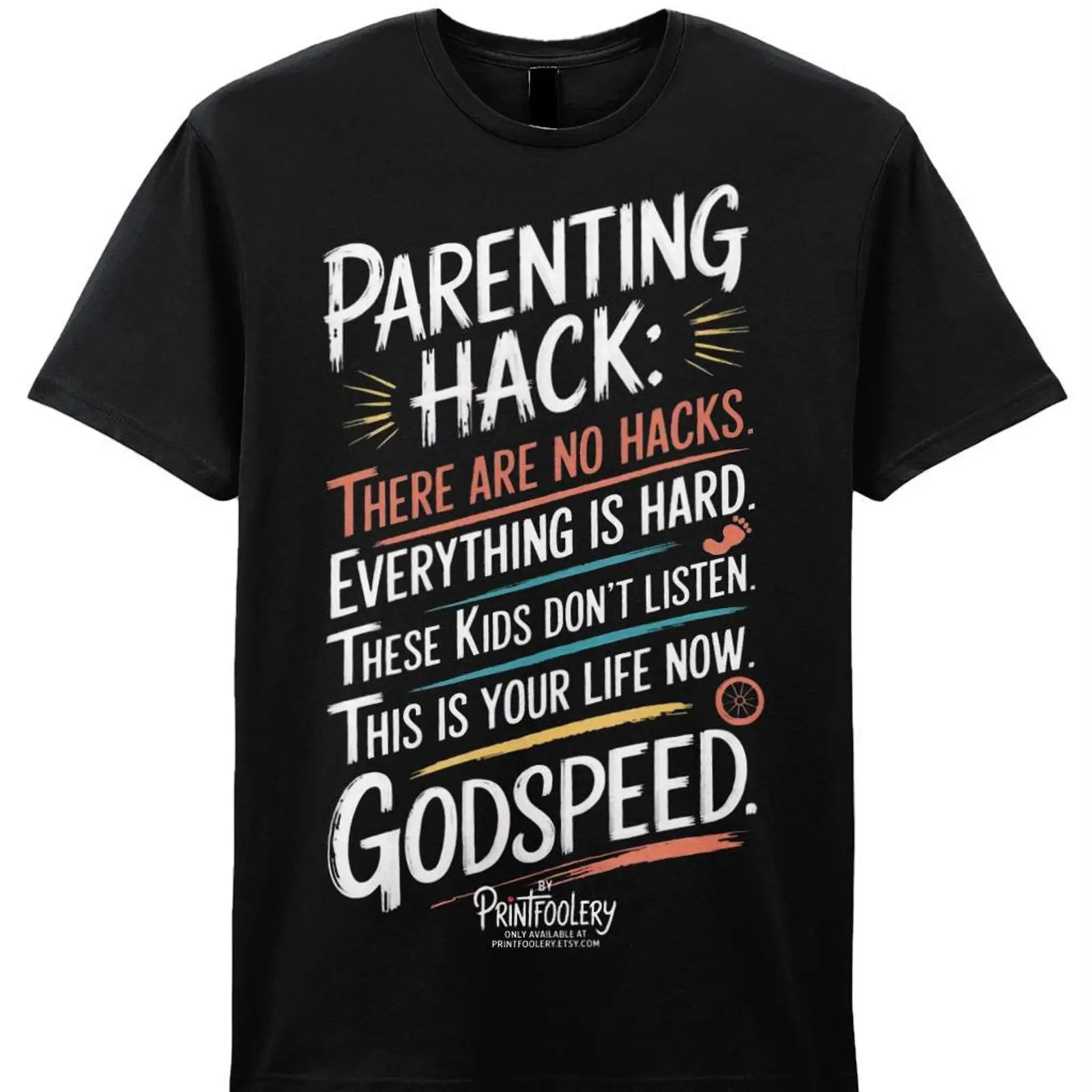 Mens Fashion Hacks - T-shirt humoristique pour parents, humoristique et