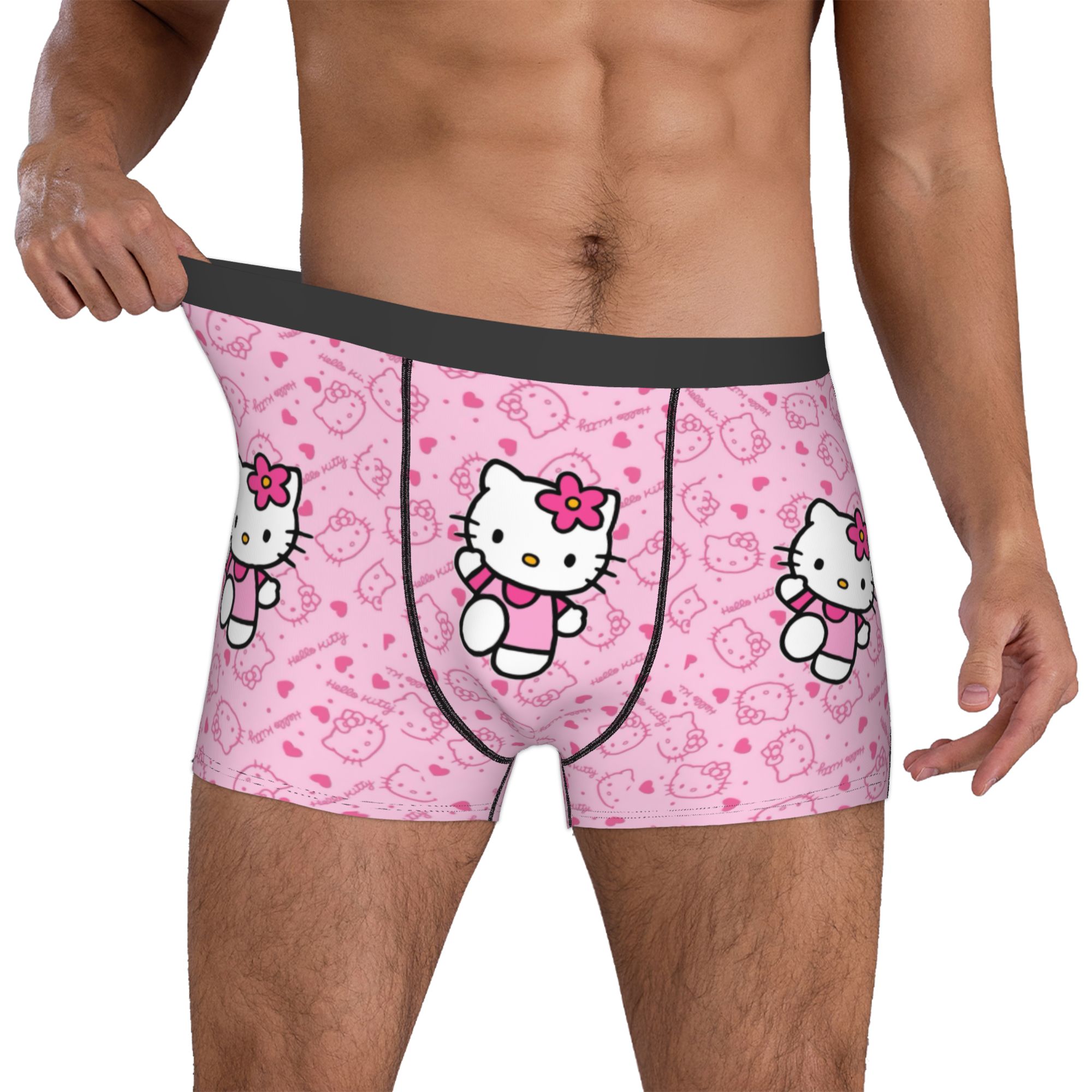 Men'S Fashion Underwear - Culottes Boxer Imprimées Rose Kawaii Dessin