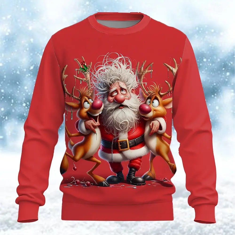 Mens Xmas Fashion - Sweat-shirt de Noël unisexe, pull à