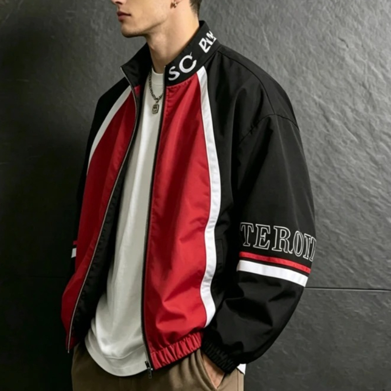 Varsity Jacket Letterman - Vestes varsity patchwork à lettres américaines