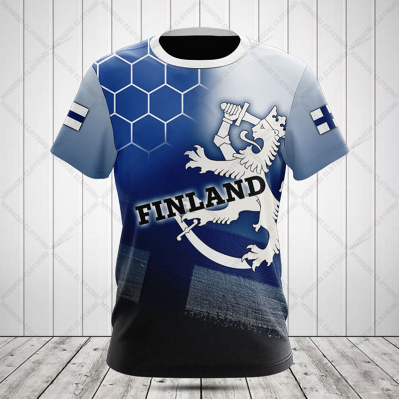 Men'S Fashion Names - T-shirts graphiques drapeau finlandais personnalisés pour