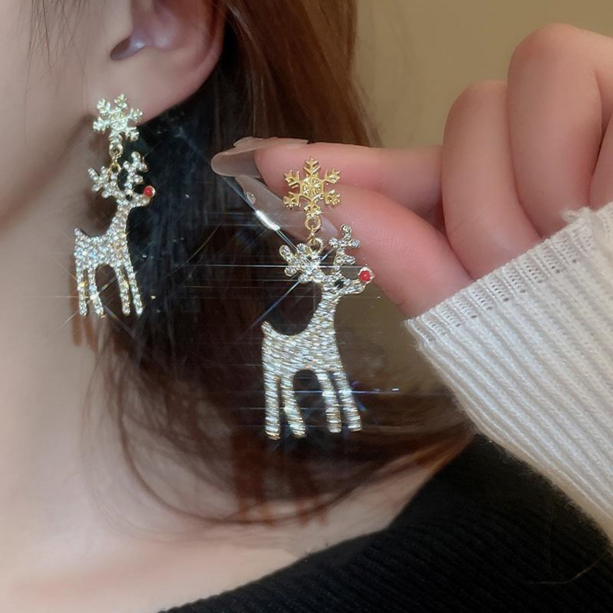 Mens Xmas Fashion - Boucles d'oreilles pendantes en forme de