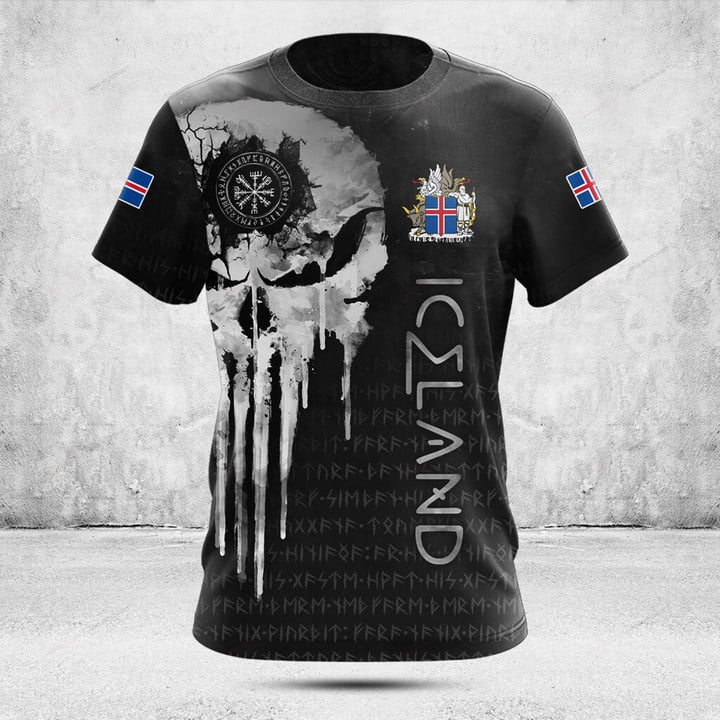 Men'S Fashion Names - T-shirts graphiques Viking Islandais décontractés d'été