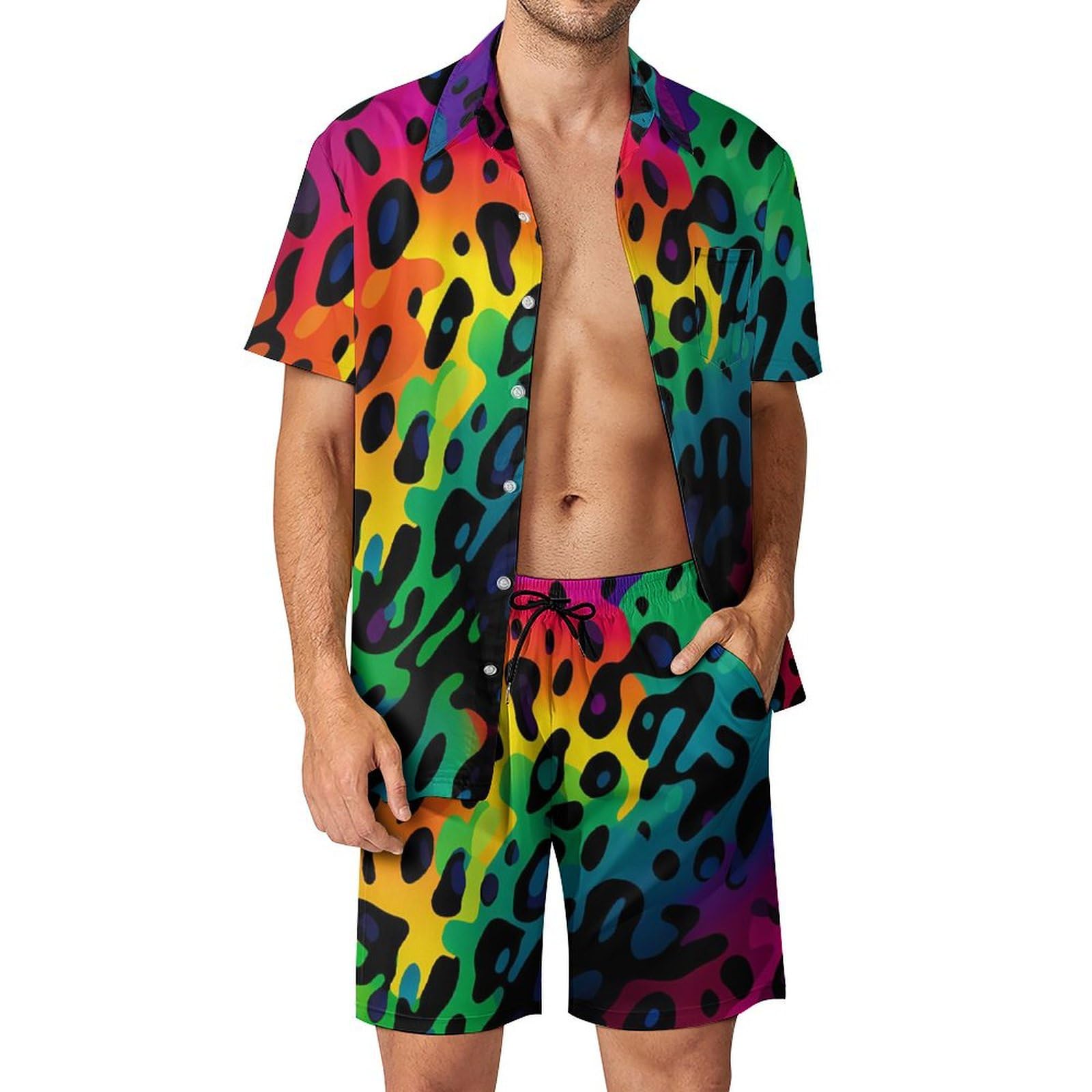 Mens Fashion Trend - Ensemble chemise et short pour homme,