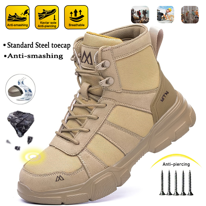 Mens Fashion Week - Bottes de travail anti-perforation pour hommes,