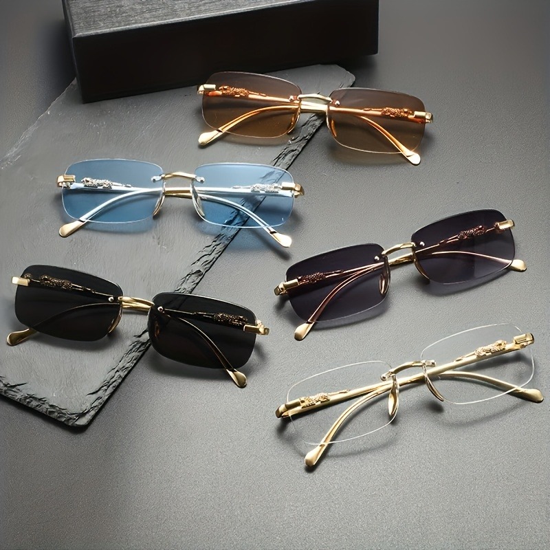 Men'S Fashion Glasses - Lunettes de soleil métalliques sans monture