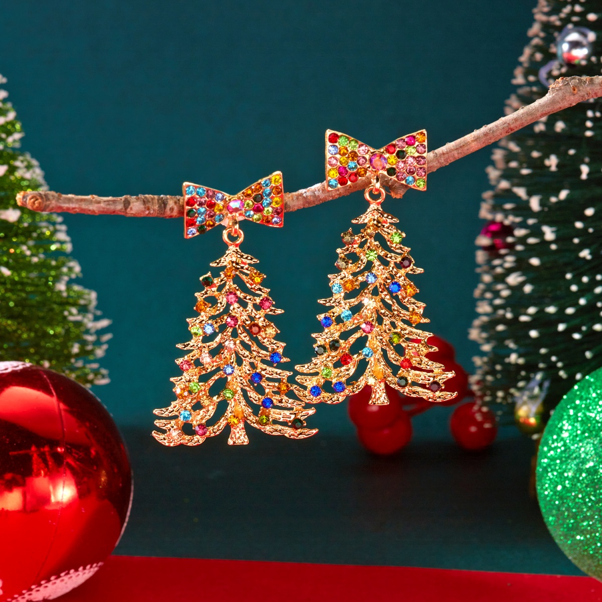 Mens Xmas Fashion - Boucles d'oreilles pendantes pour vacances de