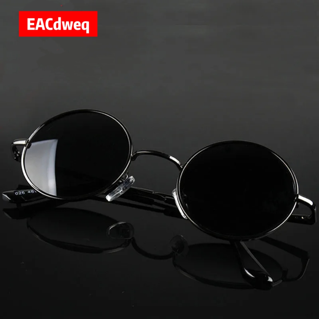 Men'S Fashion Glasses - Lunettes de soleil rondes rétro vintage
