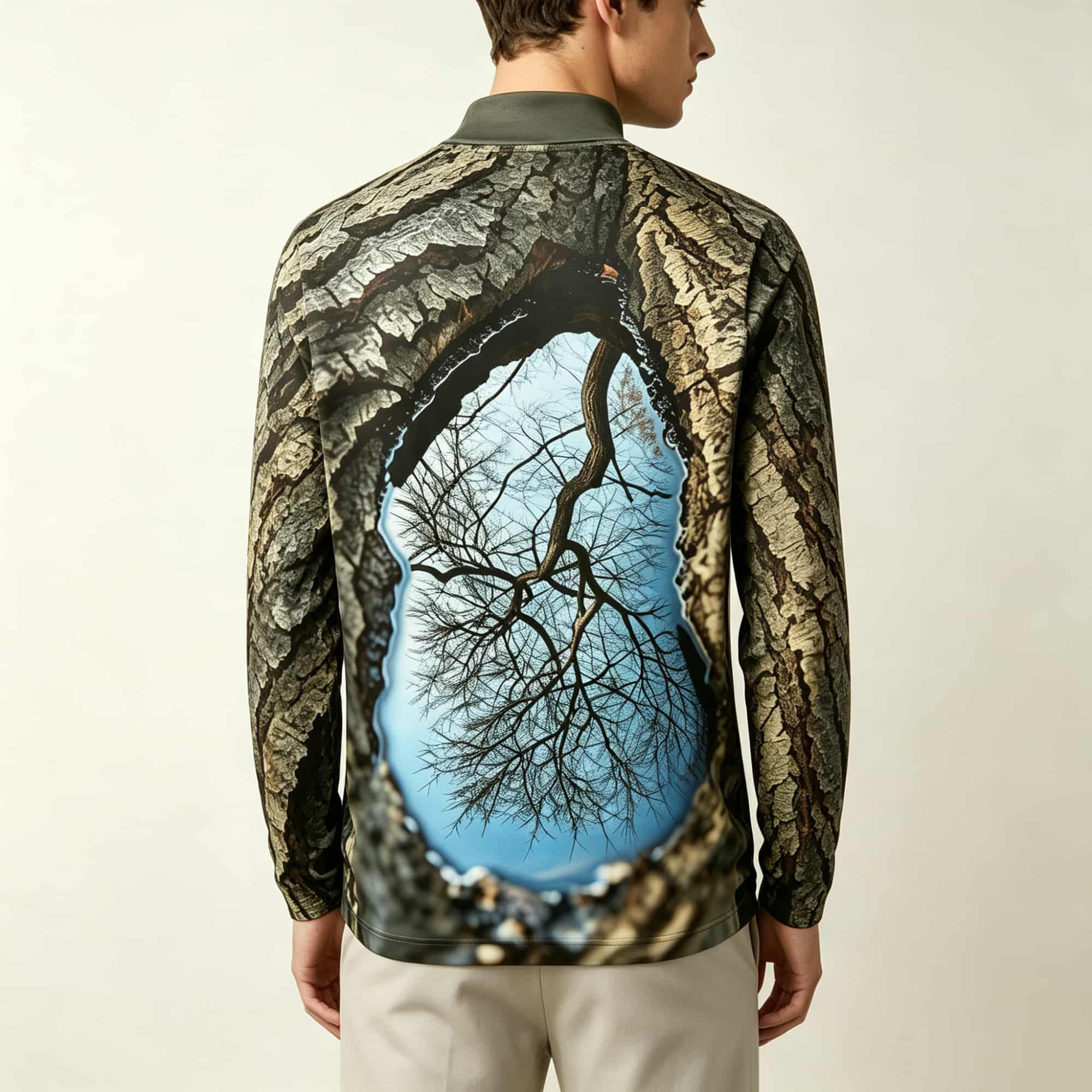 T-shirt à col montant et manch - Mens Fashion Trend avis et prix