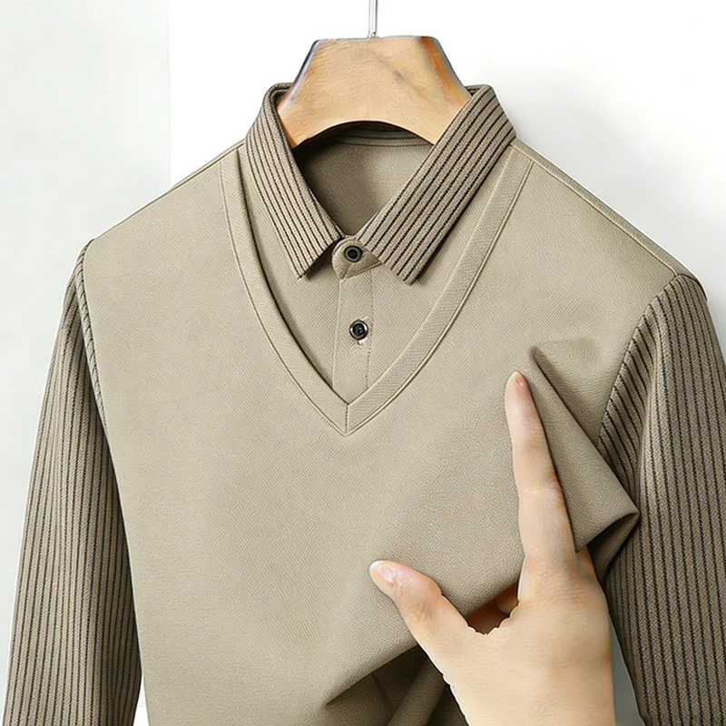 Chemise à col en V à manches l - Mens Fashion Trend avis et prix