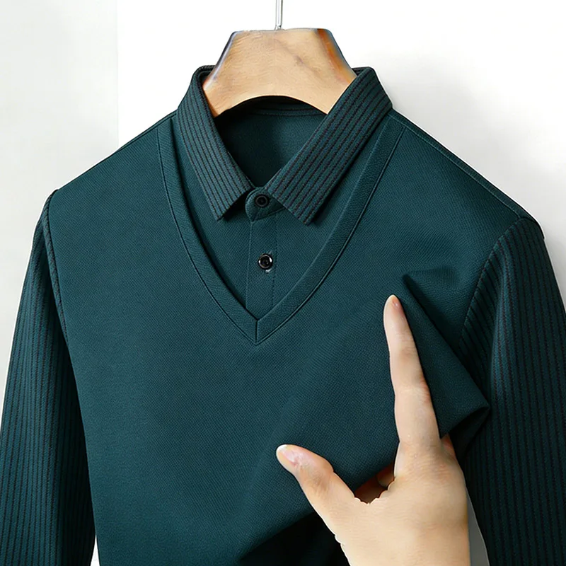 Chemise à col en V à manches l - Mens Fashion Trend avis et prix