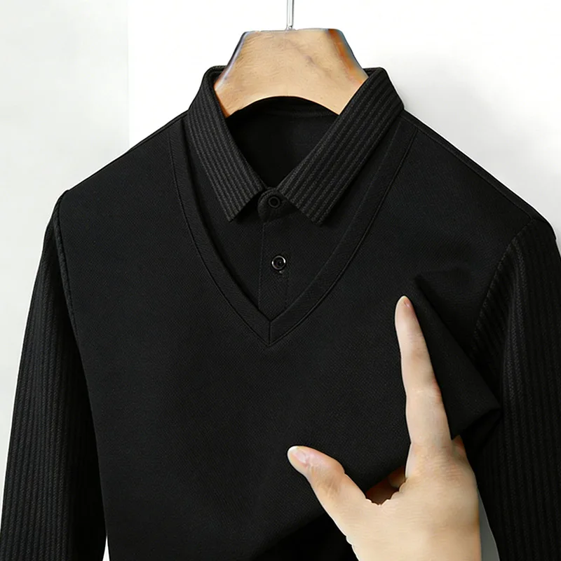 Chemise à col en V à manches l - Mens Fashion Trend avis et prix