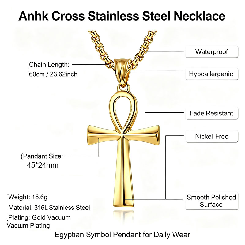 Collier Pendentif Croix Ankh É - Men Fashion Egypt avis et prix