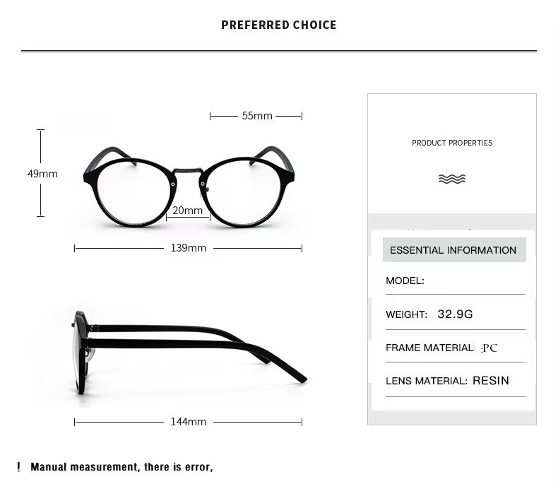 Lunettes rondes transparentes  - Men'S Fashion Glasses 2026 avis et prix