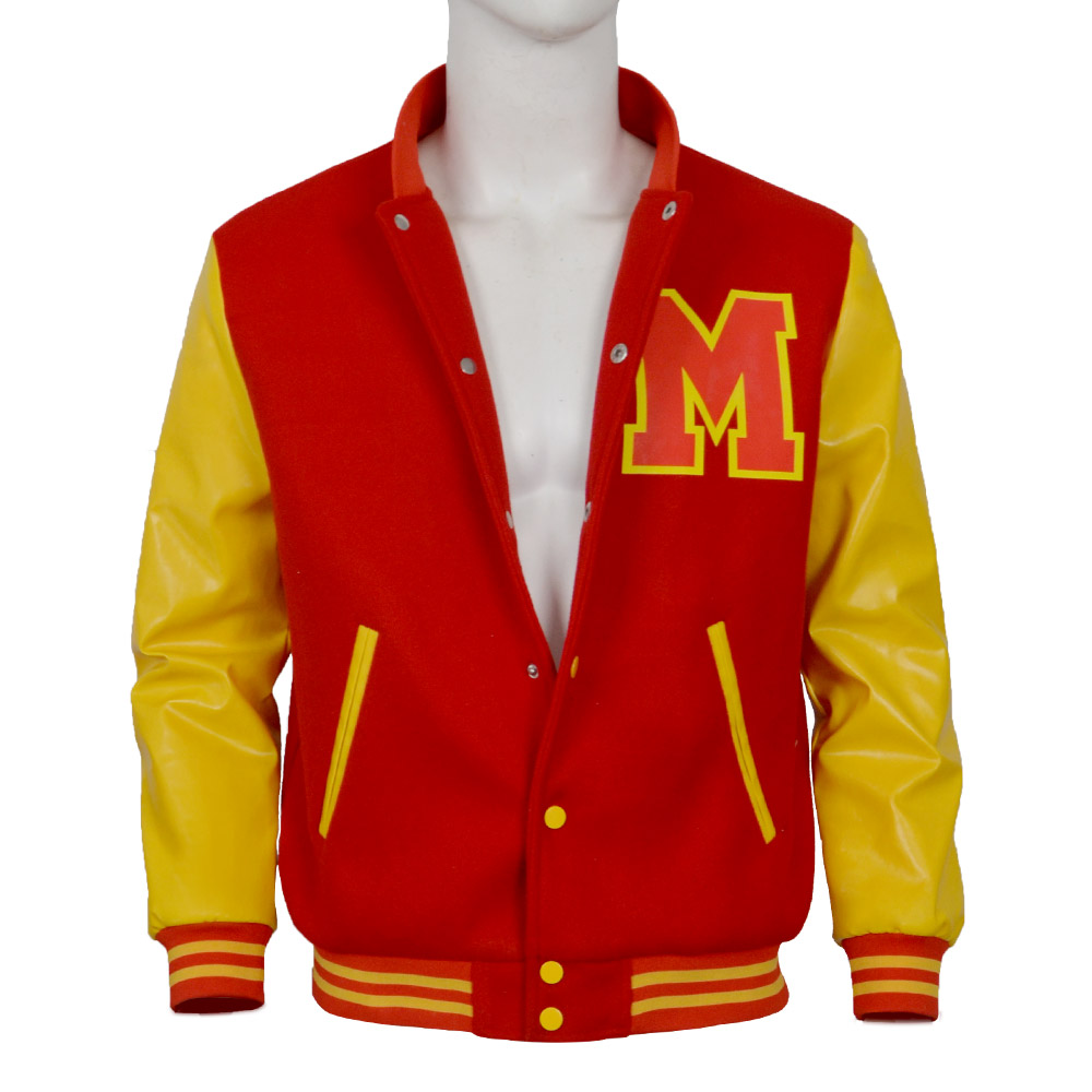 Veste universitaire rouge et j - Varsity Jacket Letterman avis et prix
