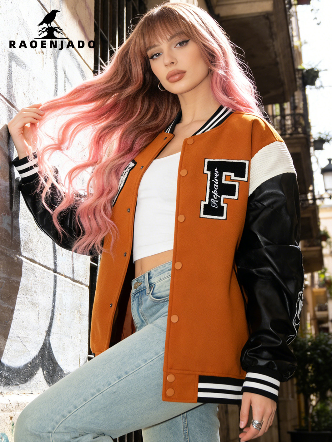 Veste universitaire décontract - Varsity Jacket Letterman avis et prix